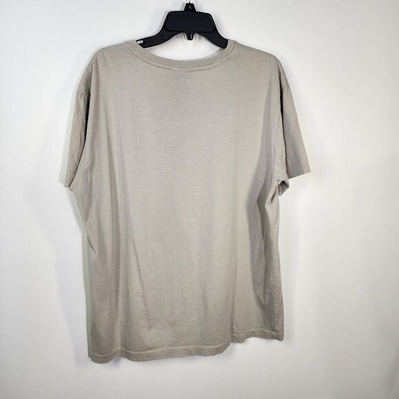 Polo Ralph Lauren Mens T Shirt Large Gray Short Sleeve Blue Pony Cotton V Neck - Picture 2 of 8